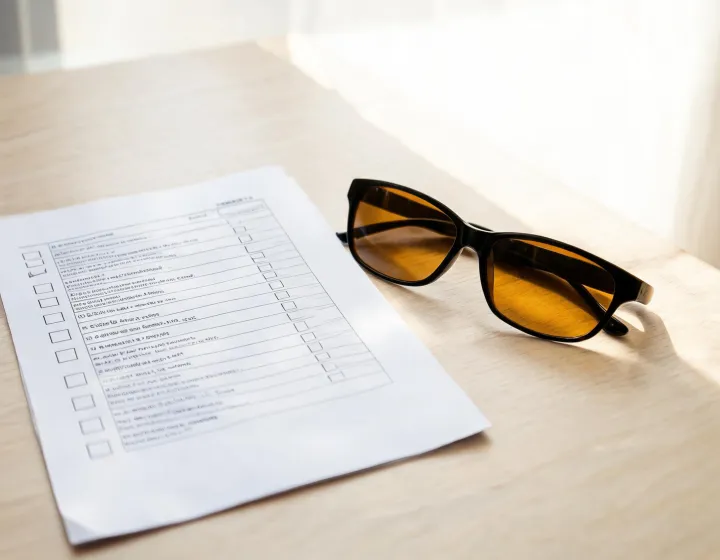 Buyer checklist for night driving glasses prescription quotation fields